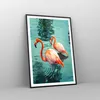 Gerahmtes Poster - Schwarzer Rahmen - Rosa Flamingos Wasser Produktbild-Vorschau 8