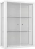 A white display cabinet with glass doors and shelves. Anteprima dell’immagine prodotto