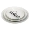 Plat gracieux gradué en porcelaine blanche pour gâteaux et Voir les images du produit 24