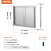 Diagram and specifications for a stainless steel grill access door. Voir les images du produit