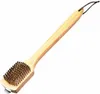 Holz Grillbürste Messing | 45cm Produktbild-Vorschau 1