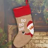 Weihnachtssocke aus Jute, Weihnachtssocke Weihnachtsmann Produktbild-Vorschau 3