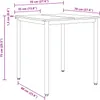 vidaXL Tavolo 70 x 70 x 75 cm, materiale composito in Anteprima dell’immagine prodotto 8