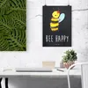 Mr. & Mrs. Panda Bild Biene Happy DIN A2 - Kreidetafel - Produktbild-Vorschau 2