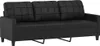 vidaXL 3-osobowa sofa czarna 180 cm imitacja skóry Podgląd zdjęcia produktu 1