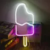 Rosikey LED Neonlicht Schild Ice Cream - 45x21cm Eiscreme Produktbild-Vorschau 4
