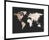 MuchoWow® MuchoWow® Gerahmtes Poster Weltkarte - Braun - Produktbild-Vorschau 1