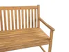 BELIANI Gartenbank mit Auflage Marineblau Akazienholz 160 Produktbild-Vorschau 5