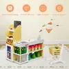 COSTWAY Supermarkt mit Einkaufswagen, Supermarktstand mit Produktbild-Vorschau 2