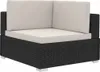vidaXL Ecksofas 2 Stk. mit Auflagen Poly Rattan Schwarz Produktbild-Vorschau 6