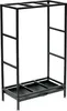 A black metal firewood rack with a drawer. Podgląd zdjęcia produktu