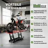 Motorradhebebühne hydraulisch 450 kg Extra-Breit 68 cm Produktbild-Vorschau 9