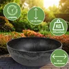 Runde bauchige 20 cm Pflanzschale für draussen, schwarz Produktbild-Vorschau 2