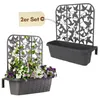 2er Set Blumenkasten Balkon Balkonkasten mit Spalier Produktbild-Vorschau 1