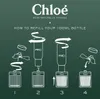 An instructional diagram showing how to refill a Chloé perfume bottle. Anteprima dell’immagine prodotto