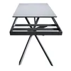 Ausziehbarer Tisch 90x120/180 cm Ganty Esche weiß – Kante Produktbild-Vorschau 4
