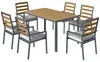 SUGIFT Gartenmöbel Set 7-teilig Stahl Glas, Sitzgruppe Produktbild-Vorschau 3