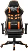 vidaXL Gaming-Stuhl mit Fußstütze Schwarz und Orange Produktbild-Vorschau 1