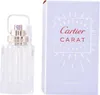 A bottle of Cartier Carat Eau de Parfum and its packaging are displayed side-by-side against a white background. Anteprima dell’immagine prodotto