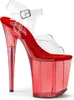 FLAMINGO-808T Herren Sandale von Pleaser, Transparent Rot , Produktbild-Vorschau 1