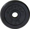A black weight plate with text and weight indication. Náhľad obrázku produktu