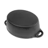A black cast iron pot with handles, shown from a slightly elevated side angle on a white background. Anteprima dell’immagine prodotto