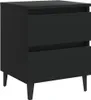 vidaXL Nočné stolíky 2 ks čierne 40x35x50 cm odvodený Náhľad obrázku produktu 3
