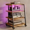 4-poziomowy stojak HiFi 60x52x78 cm z kółkami, szafka na Podgląd zdjęcia produktu 1