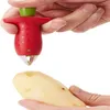 Erdbeerstrunkentferner, Edelstahl mit rutschfestem Griff, Produktbild-Vorschau 4