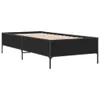 Bettgestell Schwarz 90x200 cm Holzwerkstoff und Metall Produktbild-Vorschau 1