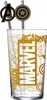 Vaso de vidrio Marvel con pajitas, logotipo y diseño de Vista previa de la imagen del producto 1