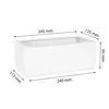 Keramický květináč tvar okapu bílý lesklý 24,5 x 12,5 x 9,5 Náhled obrázku produktu 2