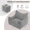 Puluomis Riesen Sitzsack mit Fußhocker XXL, Beanbag Sofa  Produktbild-Vorschau 4