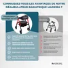 Déambulateur pliable XXL jusqu'à 204 kg Mobiclinic Voir les images du produit 3