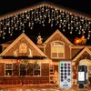 Salcar 5m 200 LED Eisregen Lichterkette 8 Lichtmodimit Produktbild-Vorschau 1