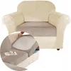 Sofa Sitzkissenbezug - Beige - 60-95cm - Stretch Husse - Produktbild-Vorschau 1