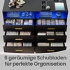 VASAGLE Kommode mit LED-Beleuchtung und Ladestation, 6 Produktbild-Vorschau 9