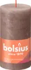 BOLSIUS Stumpenkerze Rustiko Shine 13x7cm rustikales Taupe Anteprima dell’immagine prodotto 1