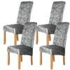 4er Set Stretch Stuhlhusse Universelle Samt Stuhlbezug Produktbild-Vorschau 1