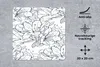 MuchoWow® Mauspad Mousepad Blumen - Muster - Linie 20x20 cm Produktbild-Vorschau 3