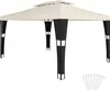 A cream-colored gazebo with black, rattan-style legs on a white background. Náhled obrázku produktu