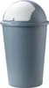 A studio shot of a pastel blue trash can with a white lid. Produktbild-Vorschau