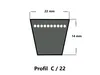Bando Keilriemen 22x1400 Li (C55), klassisch Produktbild-Vorschau 2