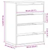 vidaXL Komoda z dymového duba 60x41x76 cm materiál na báze Náhľad obrázku produktu 8