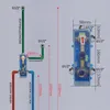 Diagram showing the installation and dimensions of a shower valve system. Produktbild-Vorschau