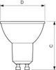 A line drawing of a light bulb with dimensions labeled. Produktbild-Vorschau