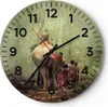 Wanduhr - Rund - Glasuhr - Elefant Dschungel Nebel - Produktbild-Vorschau 1