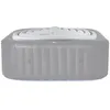 A gray inflatable hot tub with a white inflatable cover on top, shown from the front. Podgląd zdjęcia produktu