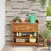 vidaXL Armadio da giardino naturale 78 x 36,5 x 78 cm in Anteprima dell’immagine prodotto 4
