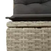 vidaXL 6-tlg. Garten-Sofagarnitur mit Kissen Hellgrau Poly Produktbild-Vorschau 4